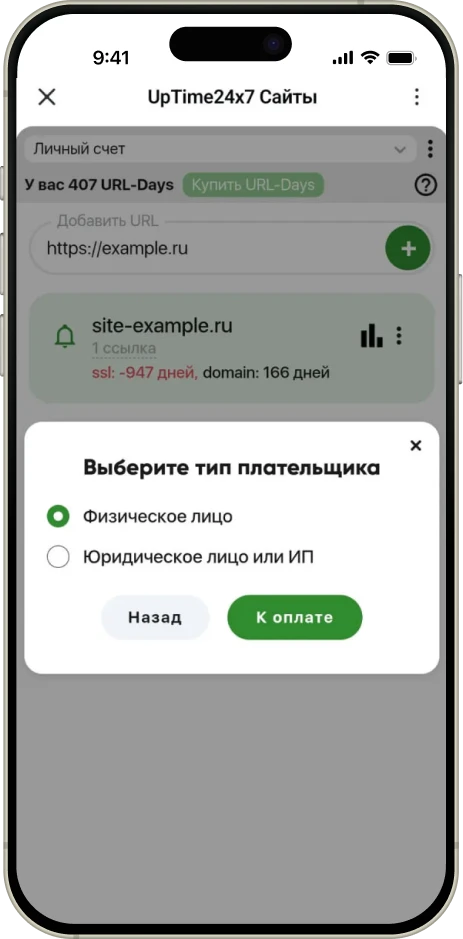 uptime24×7 приложение вид 6